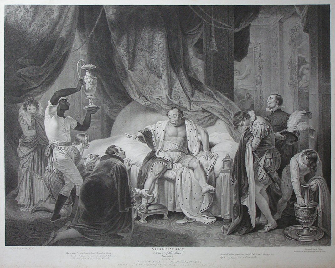 Print - Shakespeare. Taming of the Shrew. Induction. Scene II - Thew